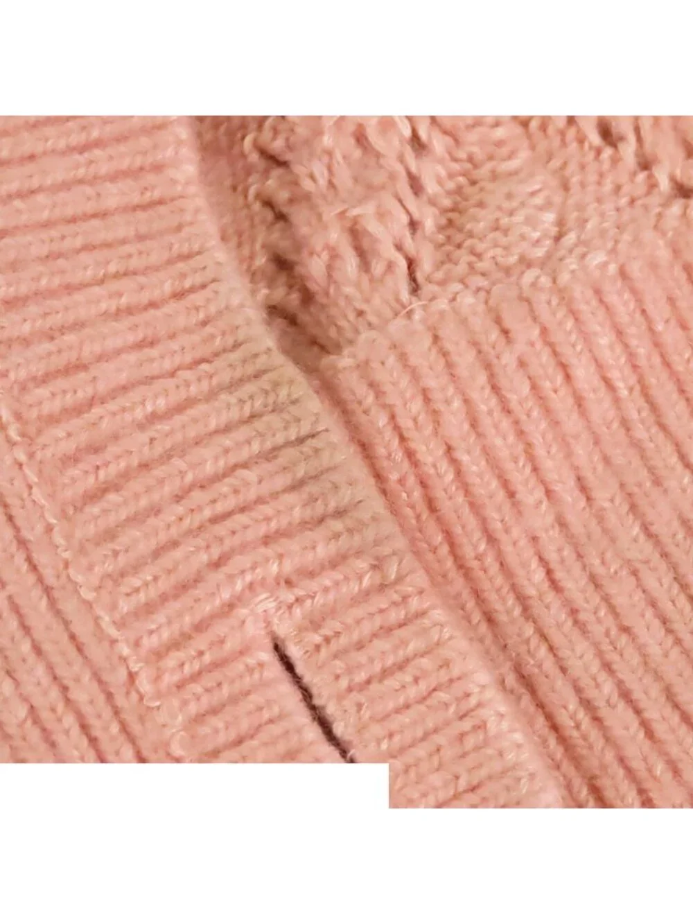 Chanel Knit Cardigan Pink Coco Heart Button Top